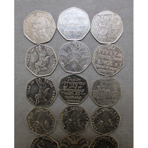 270 - 23 Collectable 50 Pence Coins £11.50