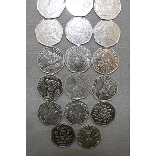 270 - 23 Collectable 50 Pence Coins £11.50