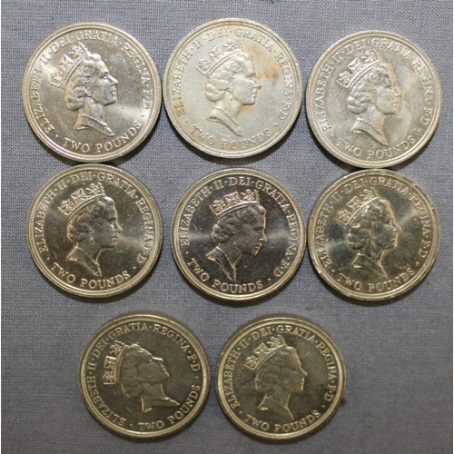 274 - Eight x £2 TERCENTENARY OF THE BILL OF RIGHTS Coins