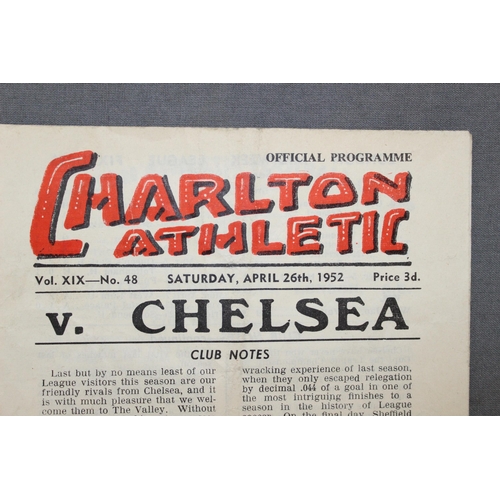 460 - Charlton Athletic Football Programme 1952