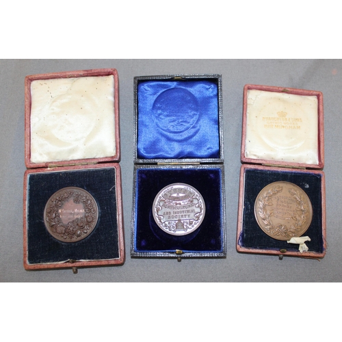 96 - 3 x Boxed Medals from Early 1900's