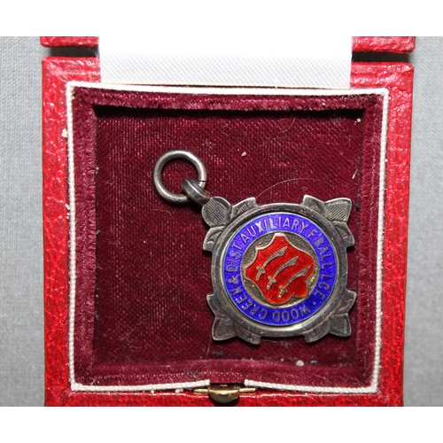 432 - Boxed Silver Fob Medal