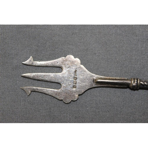 435 - Silver Hallmarked Pickle Fork - 19cm Long