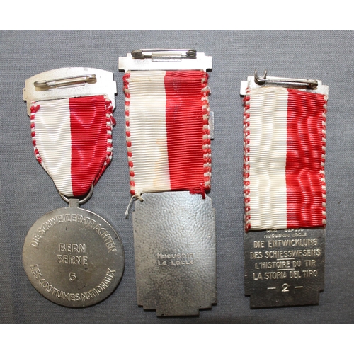 101 - Three SWISS Sporting Medals Dated between 1942- 1954