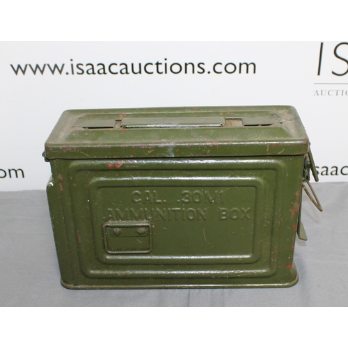 239 - Ammunition Box Containing Large Quantity Empty Brass Shells