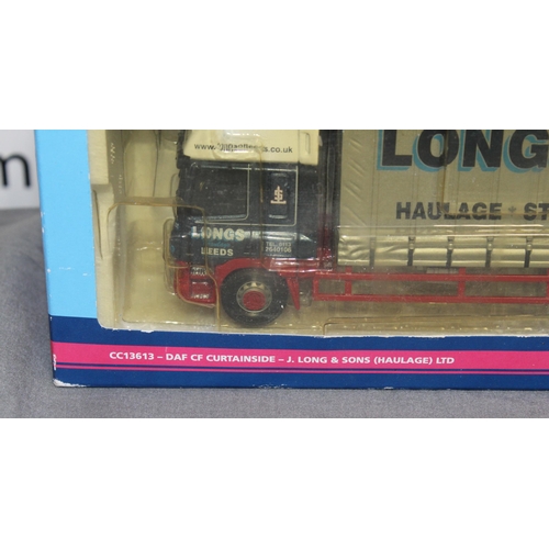 488 - BOXED CORGI LIMITED EDITION CC13613-DAF CF CURTAINSIDE-J.LONG & SONS (HAULAGE)LTD