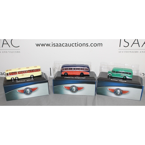 489 - THREE BOXED EDITIONS ATLAS COLLECTIONS BUSES/COACHES