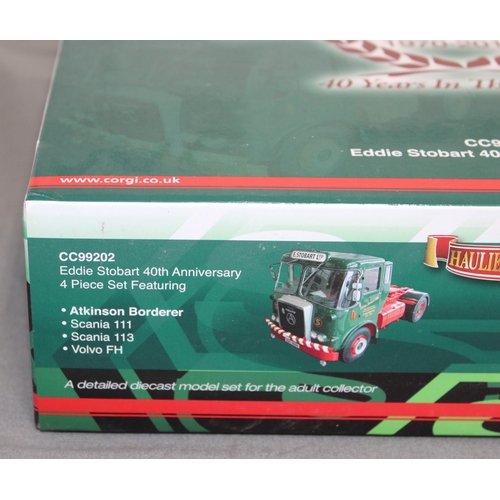 495 - BOXED HAULIERS OF RENOWN LIMITED EDITION CORGI CC99202 EDDIE STOBART 40TH ANNIVERSARY SET