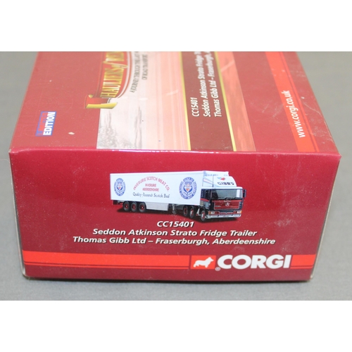 496 - BOXED HAULIERS OF RENOWN CORGI LIMITED EDITION CC15401 SEDDON ATKINSON STRATO FRIDGE TRAILER THOMAS ... 