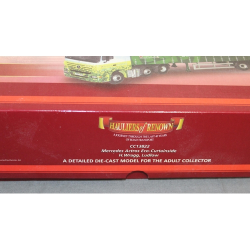 498 - BOXED HAULIERS OF RENOWN LIMITED EDITION CORGI CC13822 MERCEDES ACTROS ECO-CURTAINSIDE