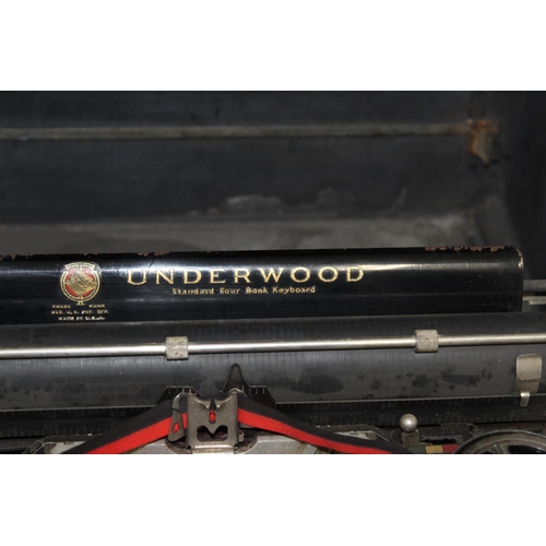 42 - Vintage Underwood Cased Typewriter - A W Dick & Co, Glasgow.