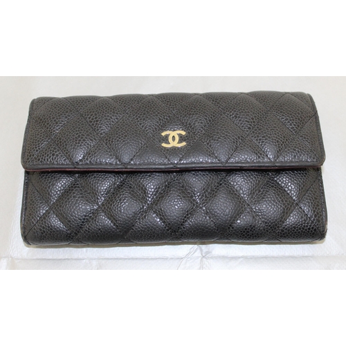 138 - Timeless/Classique Vintage Chanel Wallet  
With Certification Card & Number Inside Wallet
Made In Fr... 