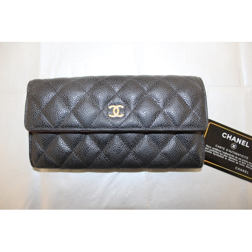 138 - Timeless/Classique Vintage Chanel Wallet  
With Certification Card & Number Inside Wallet
Made In Fr... 