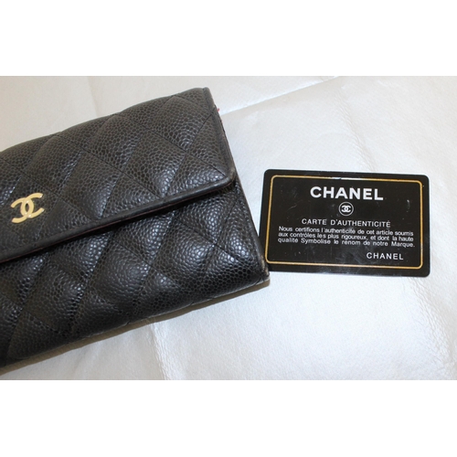 138 - Timeless/Classique Vintage Chanel Wallet  
With Certification Card & Number Inside Wallet
Made In Fr... 