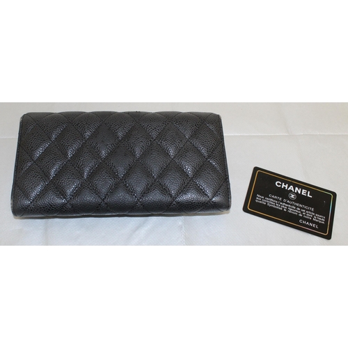 138 - Timeless/Classique Vintage Chanel Wallet  
With Certification Card & Number Inside Wallet
Made In Fr... 