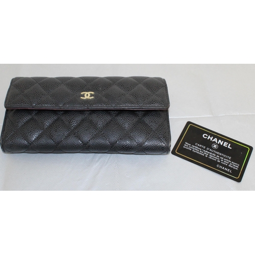 138 - Timeless/Classique Vintage Chanel Wallet  
With Certification Card & Number Inside Wallet
Made In Fr... 