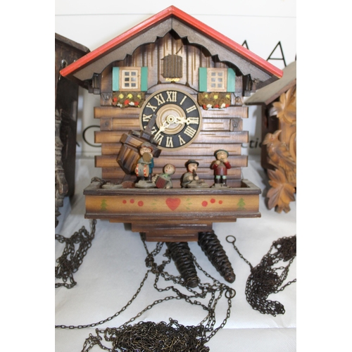 129 - 3 Cuckoo Clocks All Untested
Various Conditions
Tallest 33cm
COLLECTION ONLY