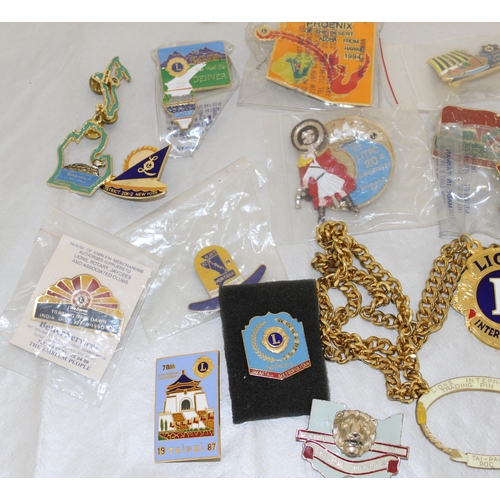 67 - Collectable Lions Club Memorabilia, International Badges