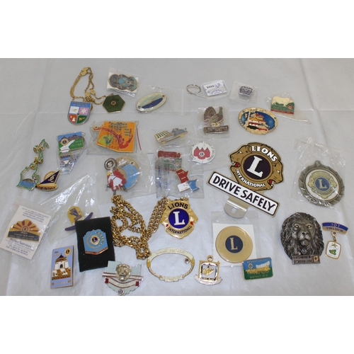 67 - Collectable Lions Club Memorabilia, International Badges