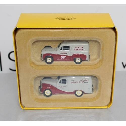 577 - Boxed Vanguards Special Limited Edition Austin Sales And Service Van's Of The 1959's