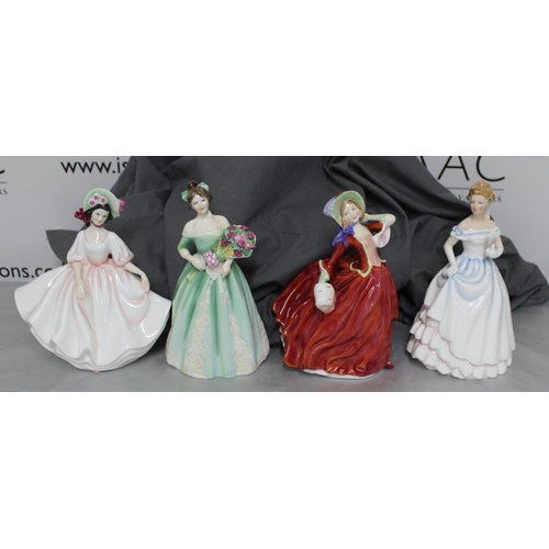 102 - Four Royal Doulton Figurines Inc-
CLARE
Autumn Breezes
Happy Birthday
Sunday Best
Tallest-21cm
COLLE... 