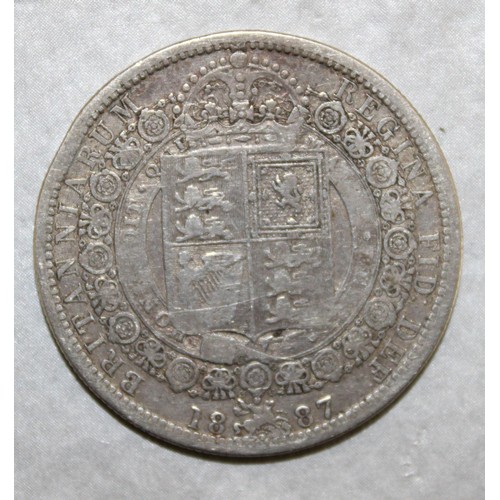 259 - 1887 Half Crown Coin