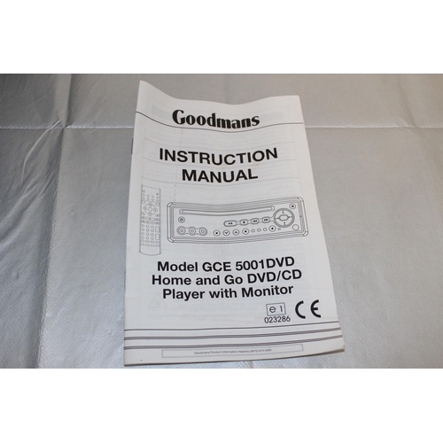 158 - Model GCE 5001DVD Home And Go DVD/CD Player With Monitor Untested
All Proceeds Go To Charity