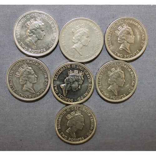 261 - Seven 1995 In Peace £2 Coins