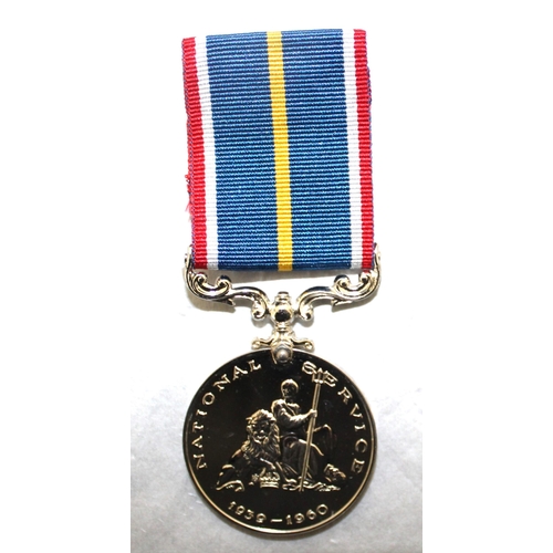 222 - Boxed National Service Medal No 86462