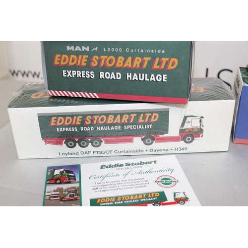 653 - 4 x Boxed (1 Sealed) Eddie Stobbart Vehicles
Olave St Clare
Elizabeth
Davena
China