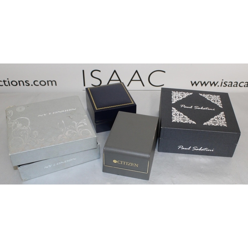 572 - Four Boxed Watches Two Including Matching Jewellery Items
Untested
All Proceeds Go To Charity