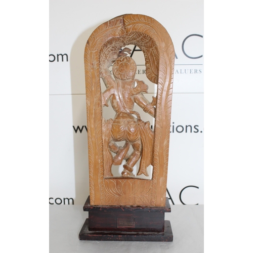 83 - Vintage Handcrafted Wooden Sculpture On Plinth Unilever Systems Conference Bangalore-21st & 22nd Jul... 