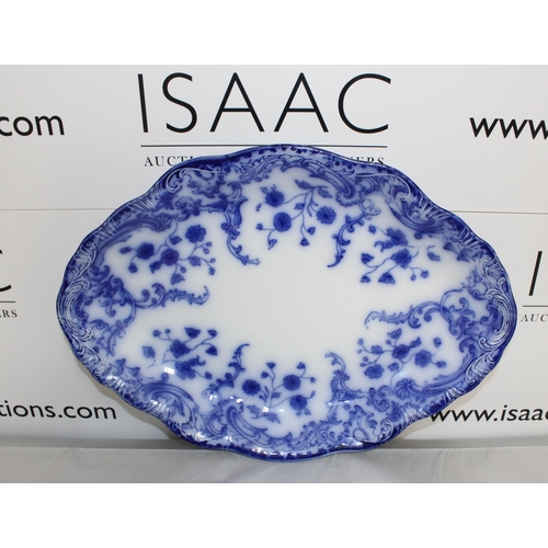 45 - W.H. Grindley Marie Large Oval Platter 44.5cm x 31.5cm & Medium Platter 35.5 x 25cm With Chip As Sho... 