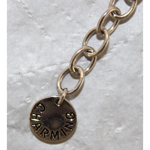 446 - Stamped  CHARMING 925 Silver Bracelet