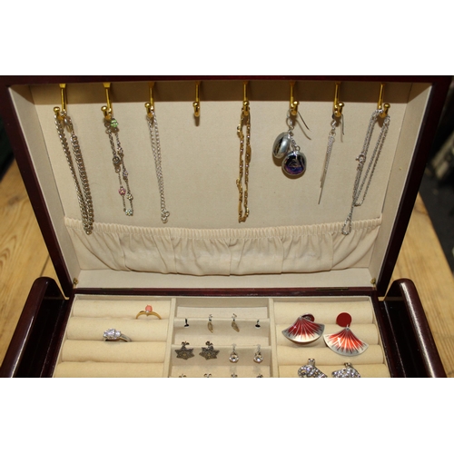 385 - Jewellery Box Containing Jewellery Including Silver Items