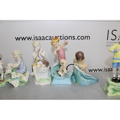 49 - 11 x Royal Doulton Collectable Figurines Months Of The Year (Missing February Damage To July As Show... 