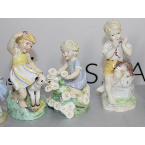 49 - 11 x Royal Doulton Collectable Figurines Months Of The Year (Missing February Damage To July As Show... 