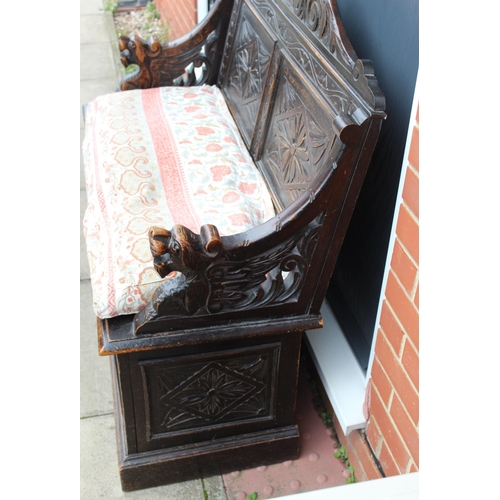 184 - Vintage Monks Bench
Measures 120cm Wide x 100cm Tall x 48cm deep approx
COLLECTION ONLY