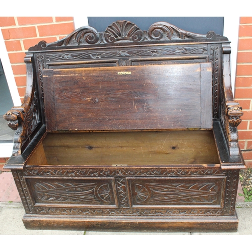 184 - Vintage Monks Bench
Measures 120cm Wide x 100cm Tall x 48cm deep approx
COLLECTION ONLY