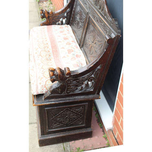 184 - Vintage Monks Bench
Measures 120cm Wide x 100cm Tall x 48cm deep approx
COLLECTION ONLY