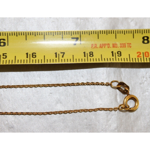 531 - Stamped 375 Gold Chain Weight-1.25g In A Box