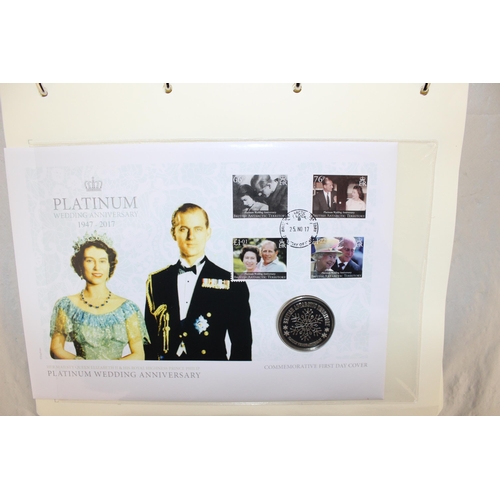 279 - The Platinnum Wedding Anniversary First Day Cover Collection