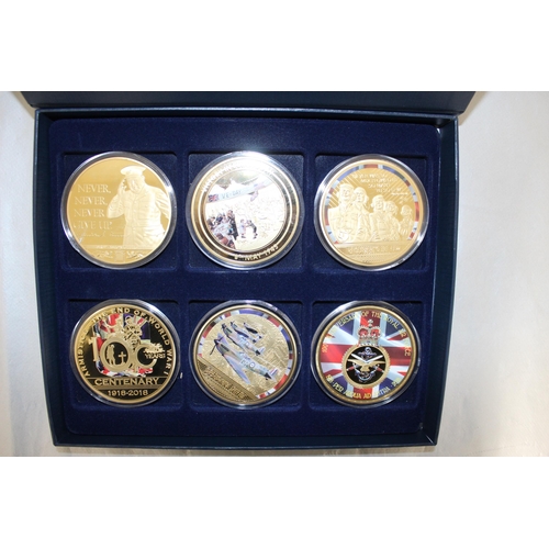 283 - 6 x Medallion Set Of 100th Anniversary In A Box