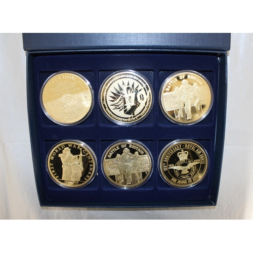 283 - 6 x Medallion Set Of 100th Anniversary In A Box