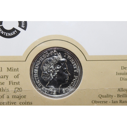 285 - Outbreak 2014 UK £20 Fine Silver Coin Sealed