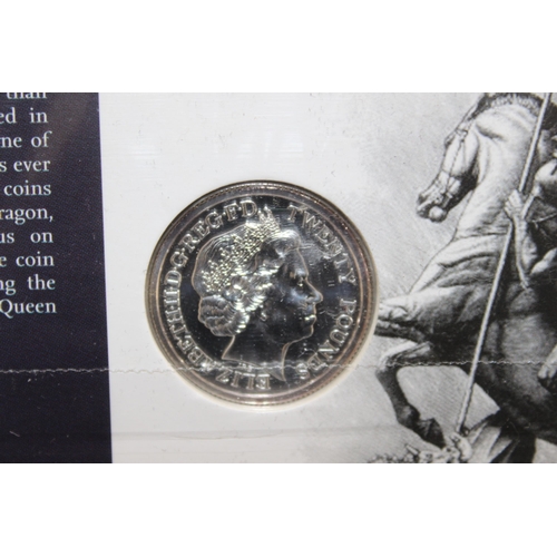 287 - A Timeless First George And The Dragon 2013 £20 Fine Silver Coin Sealed