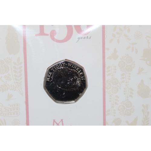 288 - 2016 Mrs Tiggy Winkle Beatrix Potter 50p Brilliant Uncirculated 50p Sealed Pack