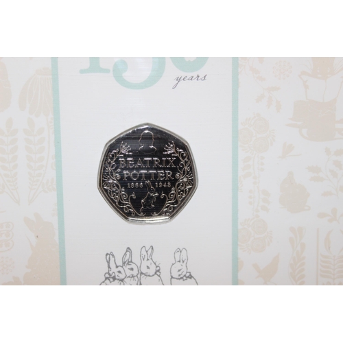 290 - 2016 Beatrix Potter 50p Brilliant Uncirculated Sealed Pack