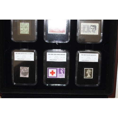 362 - Philatelic Legends 12 x UK & Other Slab Stamps