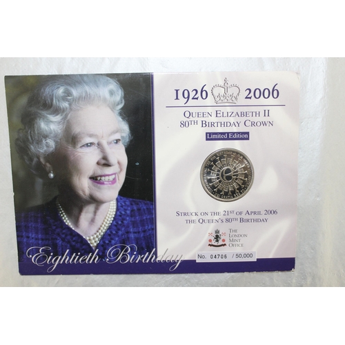 317 - A Selection Of Collectable Commemorative Royal Family Coins Including 
80th Birthday The Queen Mothe... 